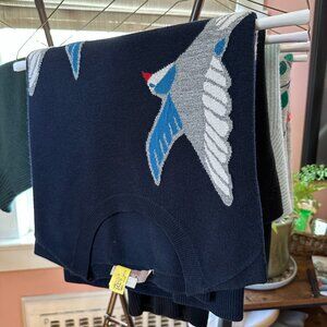 Navy Blue Bird Sweater